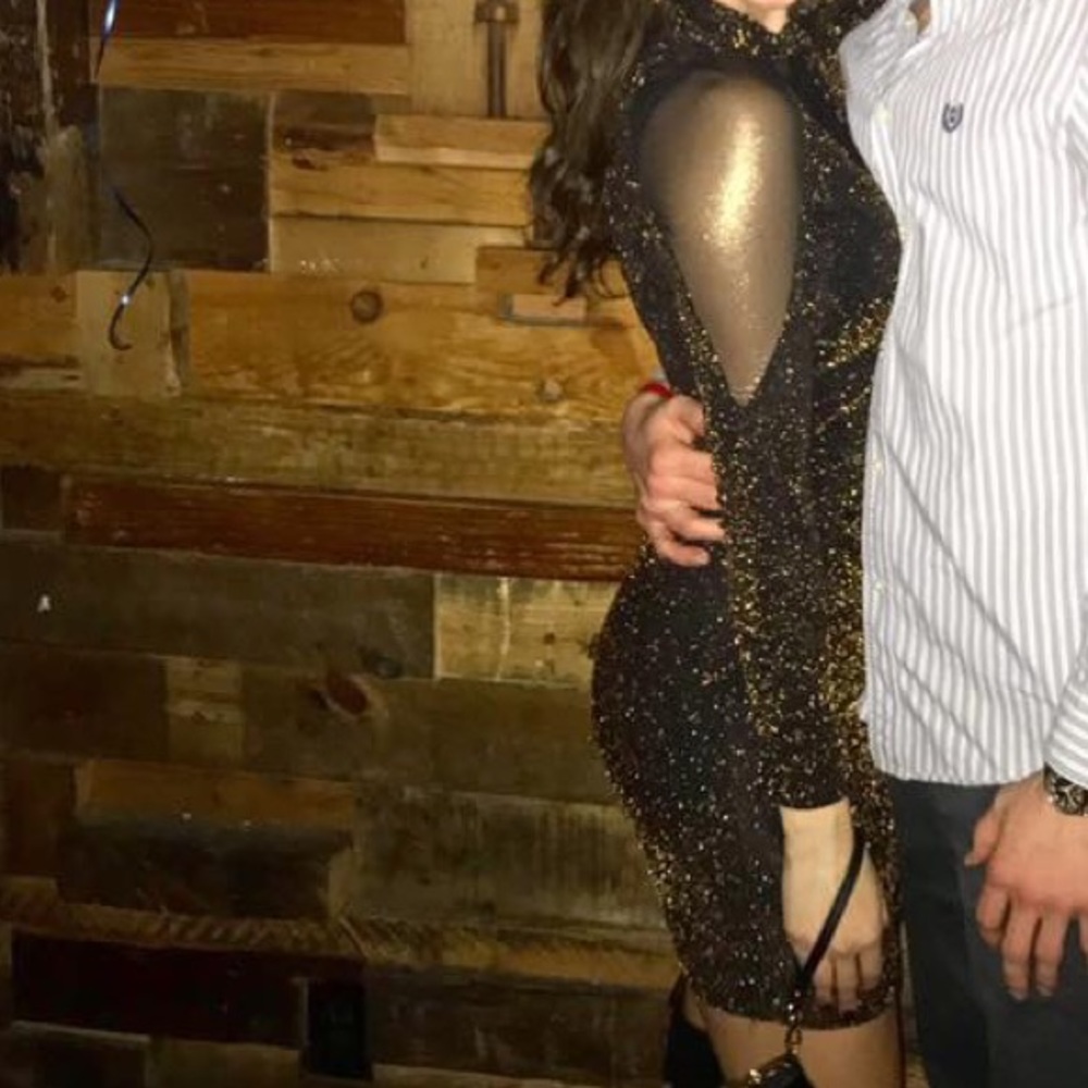 Black and Gold Glitter Dress! New Years Approved!